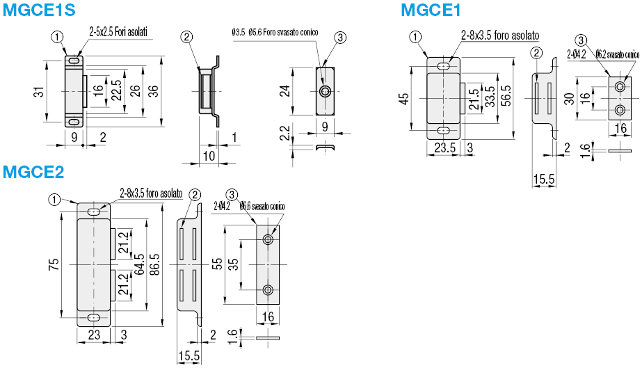 Chiusure magnetiche/Con magnete in ferrite:Immagine relativa