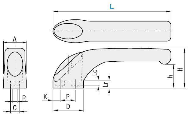 Maniglie cantilever/In alluminio:Immagine relativa