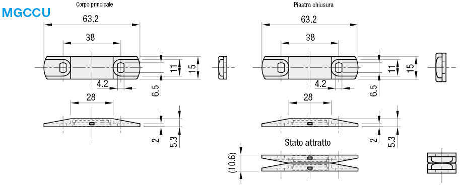 Chiusure magnetiche antipolvere/Sottili:Immagine relativa