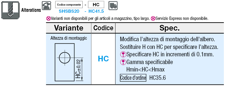 Supporti albero/Con attacco inferiore/larghi/spaccati:Immagine relativa