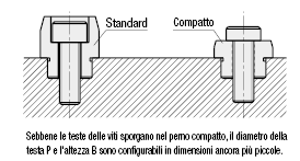 Testa grande/standard/P configurabile/foro svasato:Immagine relativa