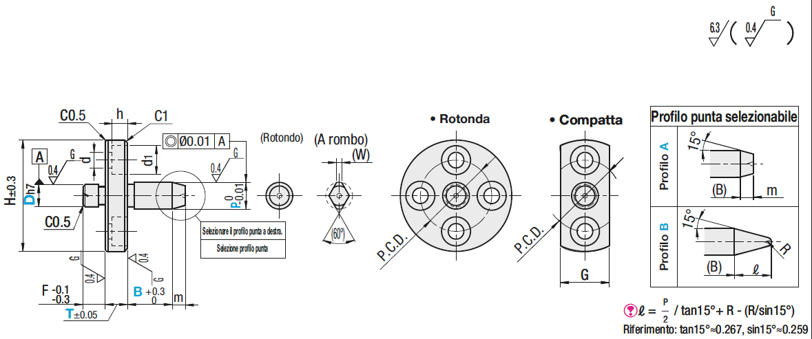 Con flangia/Profilo piatto:Immagine relativa