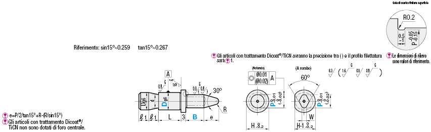 Perni/Di precisione (g6)/con spallamento/con vite di fermo:Immagine relativa