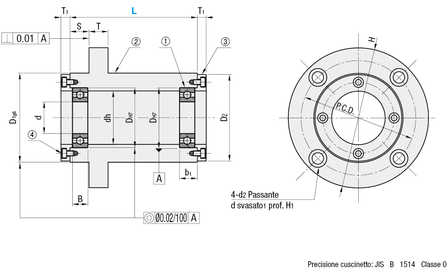 Anello esterno fisso, con pilota:Immagine relativa