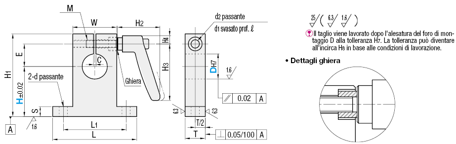 Supporti albero/A T con maniglia a ripresa:Immagine relativa