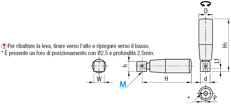 Maniglie girevoli/Ribaltabili:Immagine relativa