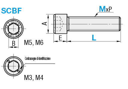 Viti a esagono incassato/Filettatura intera/Acciaio inox:Immagine relativa