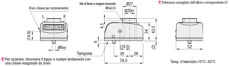 Indicatori di posizionamento digitali grandi, verticali:Immagine relativa