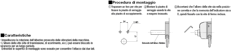 Piastre di serraggio per indicatori di posizionamento grandi con leva:Immagine relativa