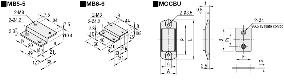 Chiusure magnetiche per profilati in alluminio/Sottili:Immagine relativa