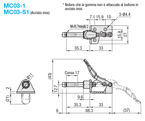 Leva orizzontale/base orizzontale o verticale/push-pull:Immagine relativa