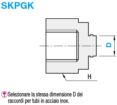 Raccordi per tubi in acciaio inox/Tappo:Immagine relativa