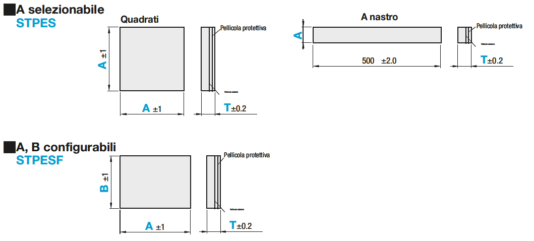 Nastro biadesivo per gomma standard/per silicone:Immagine relativa