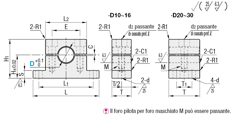 Supporti albero/A T/In fusione/In due pezzi:Immagine relativa