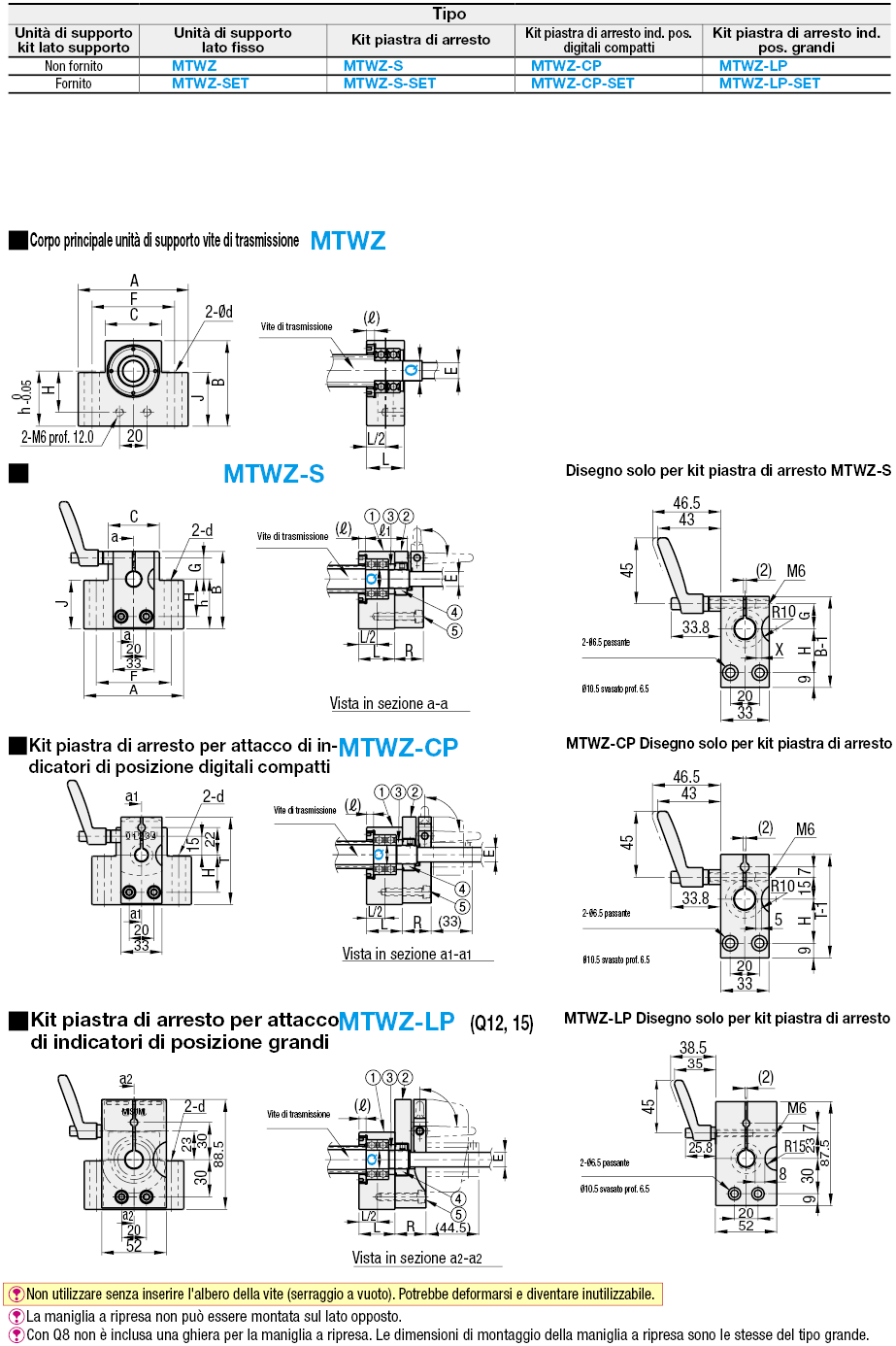 Viti di trasmissione/Unità di supporto lato fisso:Immagine relativa