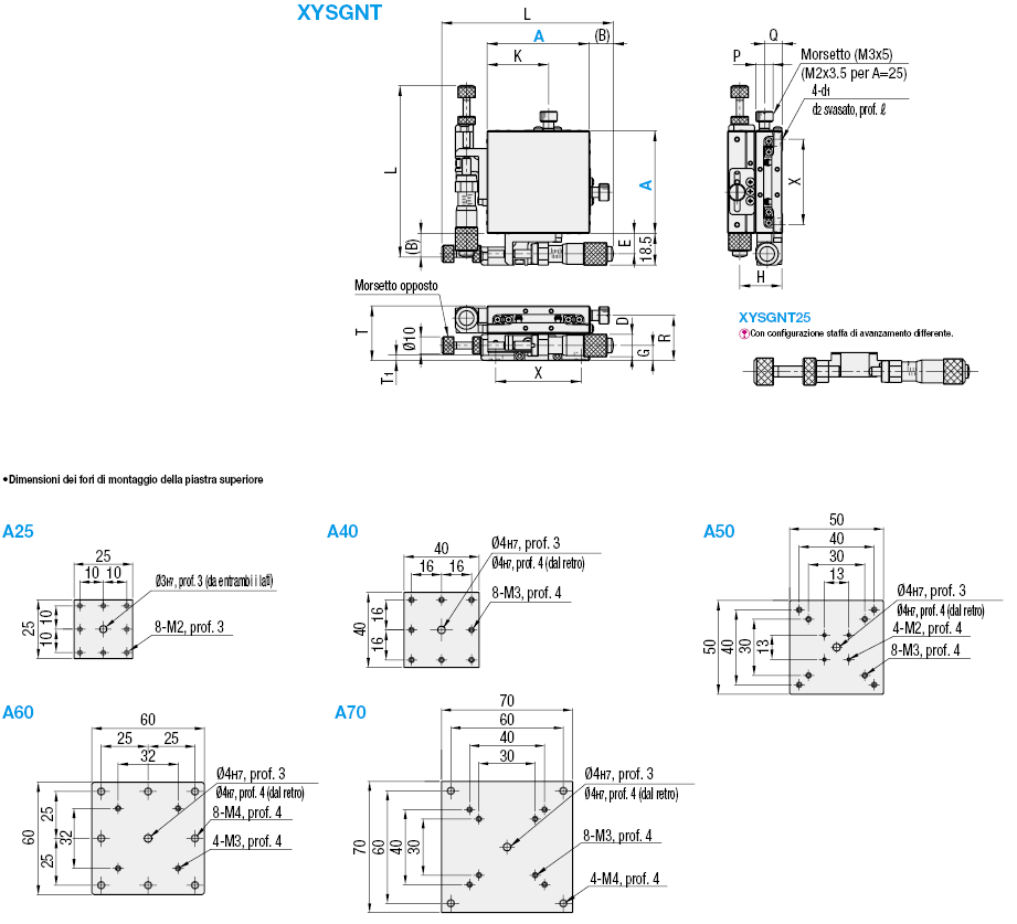 [Alta precisione] Assi XY/Testina micrometrica/Morsetto opposto con manopola/a sfere:Immagine relativa