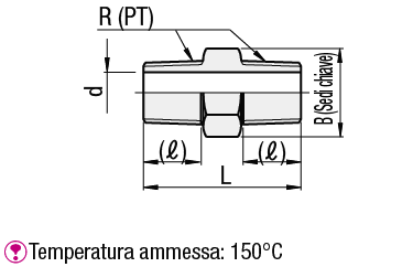 Raccordi per tubi a bassa pressione/Con rivestimento di tenuta/nipplo esagonale:Immagine relativa