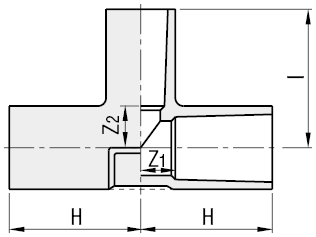 Raccordi per tubi in PVC/Raccordi TS/a T:Immagine relativa