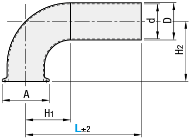 Tubi sanitari con saldatura/Standard/gomito x tubo:Immagine relativa