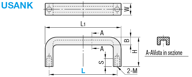 [Con Maschiatura] Maniglie quadrate/A U:Immagine relativa