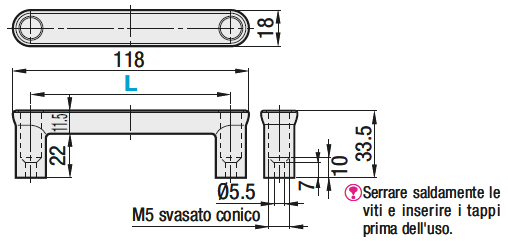[Esterno] Maniglie con tappo:Immagine relativa