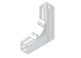 Serie 5/Staffe invertibili con aletta/4 fori per 2 cave:Immagine relativa