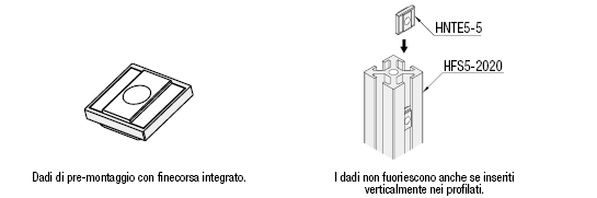 Serie 5/Dadi di pre-montaggio con finecorsa integrato:Immagine relativa