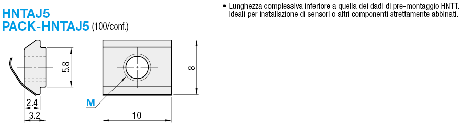 Serie 5/Dadi di post-montaggio corti:Immagine relativa