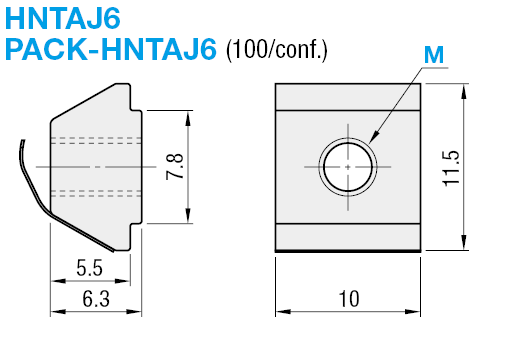 Serie 6/Dadi di post-montaggio corti:Immagine relativa