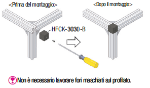 Serie 6/Tappi per profilati a tre lati per angoli:Immagine relativa