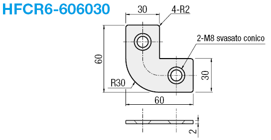 Serie 6/Piastre terminali per HFS6/606030:Immagine relativa