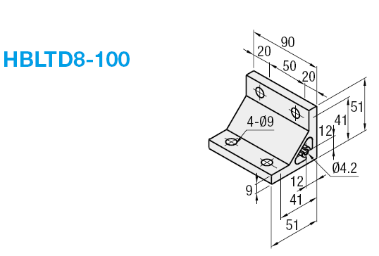 Serie 8-45/staffe spesse/16 fori per 4 cave:Immagine relativa