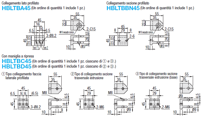 Serie 8-45/Staffe per snodo:Immagine relativa