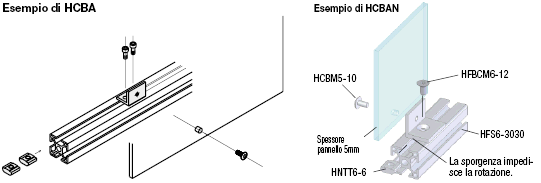 Staffe di supporto pannelli (In alluminio):Immagine relativa