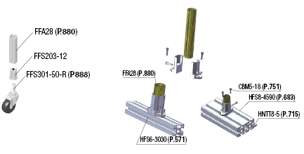 Inserti per profilati industriali:Immagine relativa