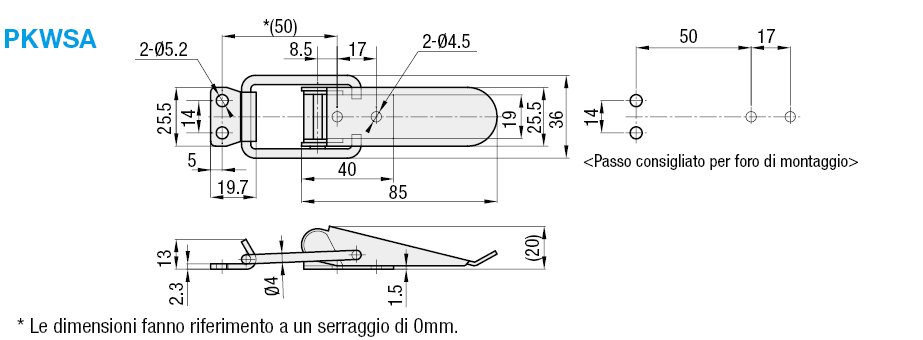 Chiavistelli in acciaio inox/Carico medio:Immagine relativa