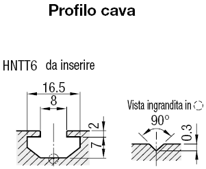 Larghezza cava 8mm/Profilati piatti/senza flangia/cava su 1 lato:Immagine relativa