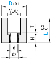 Finecorsa in uretano/gomma indurita/Ghiera indurita/EN 1.4301 Equiv.:Immagine relativa