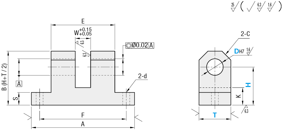 Basi cerniera/A U/dimensione fissa:Immagine relativa