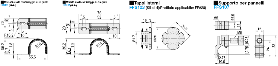 Accessori per profilati industriali:Immagine relativa