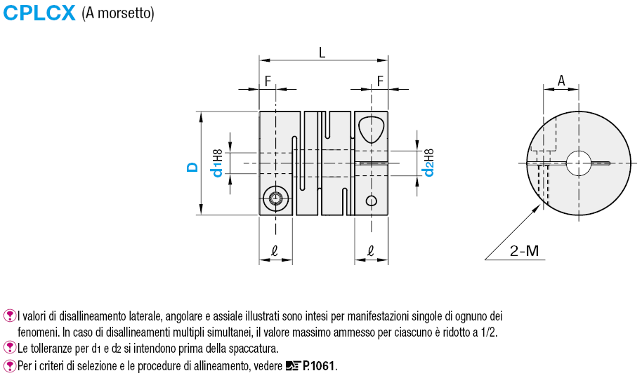 Giunti/Spaccati a morsetto/in duralluminio extra super/a morsetto lunghi:Immagine relativa