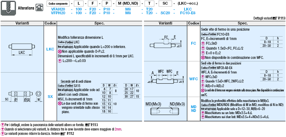 Di precisione/Gradino e maschiatura sui due lati/Con sedi chiave:Immagine relativa