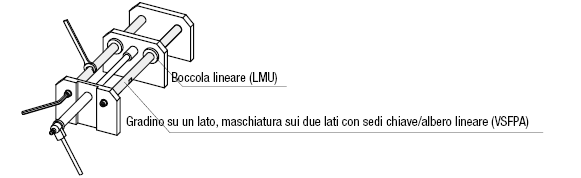 Di precisione/Maschiatura su un lato o su entrambi senza sedi chiave/ Gradino su un lato:Immagine relativa