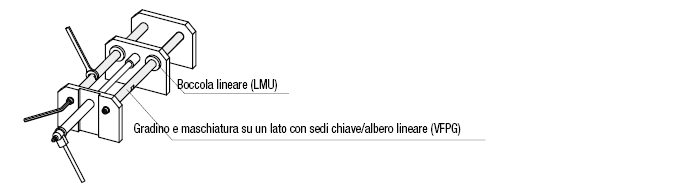 Di precisione/Gradino e maschiatura su un lato/Con sedi chiave:Immagine relativa