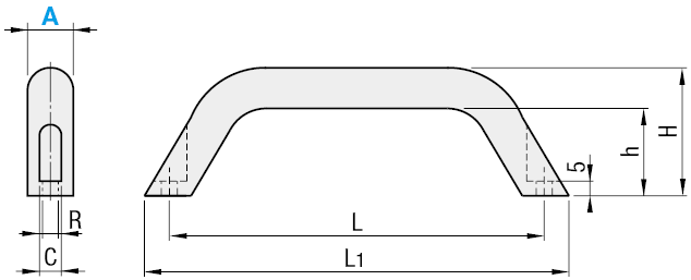 Maniglie in alluminio:Immagine relativa