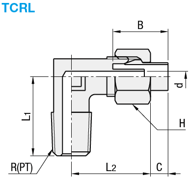 Attacchi con inserti per tubi/Dado e manicotto integrati/gomiti:Immagine relativa