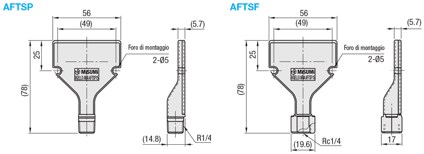 Ugelli dell'aria piatti/Standard / in resina:Immagine relativa