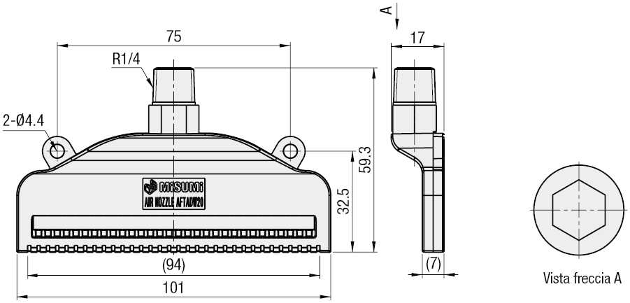 Ugelli dell'aria piatti/Amplificatori/larghi:Immagine relativa