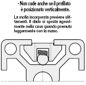 Serie 6/Dadi di pre-montaggio con molla:Immagine relativa