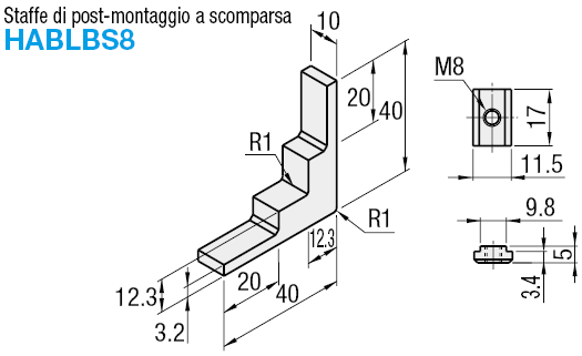 Serie 8/Staffe a scomparsa di post-montaggio:Immagine relativa